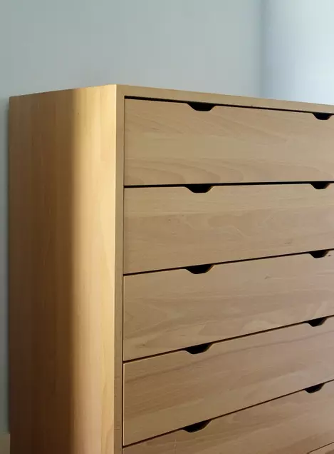Soild beech chest of drawers